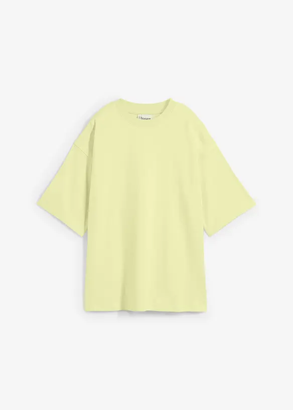 Oversize-Shirt aus reiner schwerer Bio-Baumwolle in gelb von vorne - bonprix Oversize-Shirt aus reiner schwerer Bio-Baumwolle in gelb von vorne - bonprix
