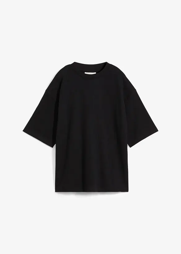 Oversize-Shirt aus reiner schwerer Bio-Baumwolle in schwarz von vorne - bonprix Oversize-Shirt aus reiner schwerer Bio-Baumwolle in schwarz von vorne - bonprix