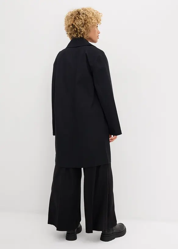 Wasserabweisender Trenchcoat, Oversized in schwarz von hinten (Totalaufnahme) - bonprix