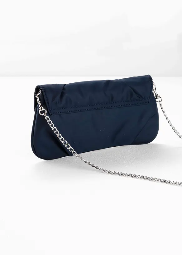 Clutch mit Strassverzierung in blau von hinten - bonprix