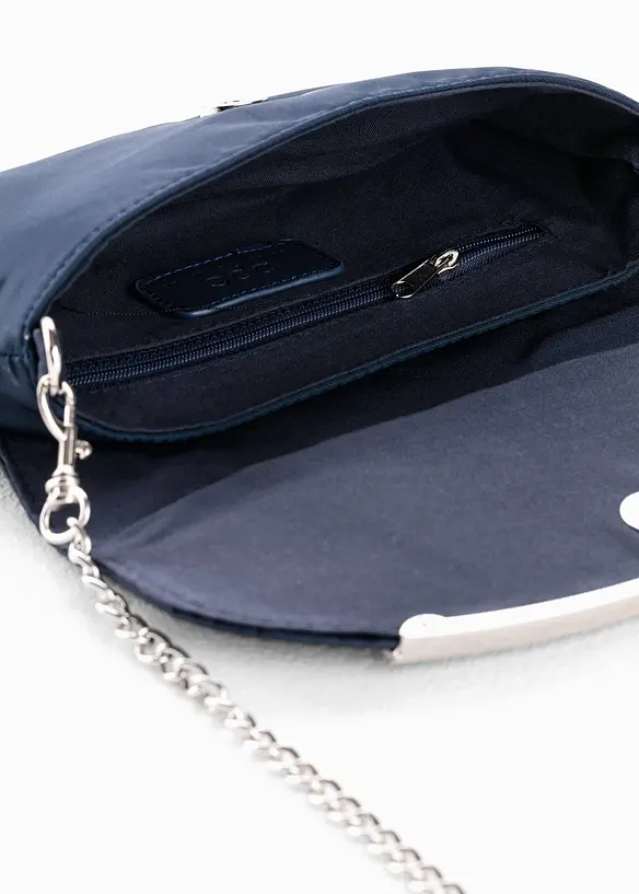 Clutch mit Strassverzierung in blau geöffnet - bonprix