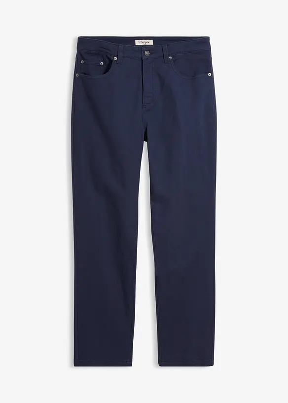 Classic Fit Stretch-Hose, Straight in blau von vorne - bonprix