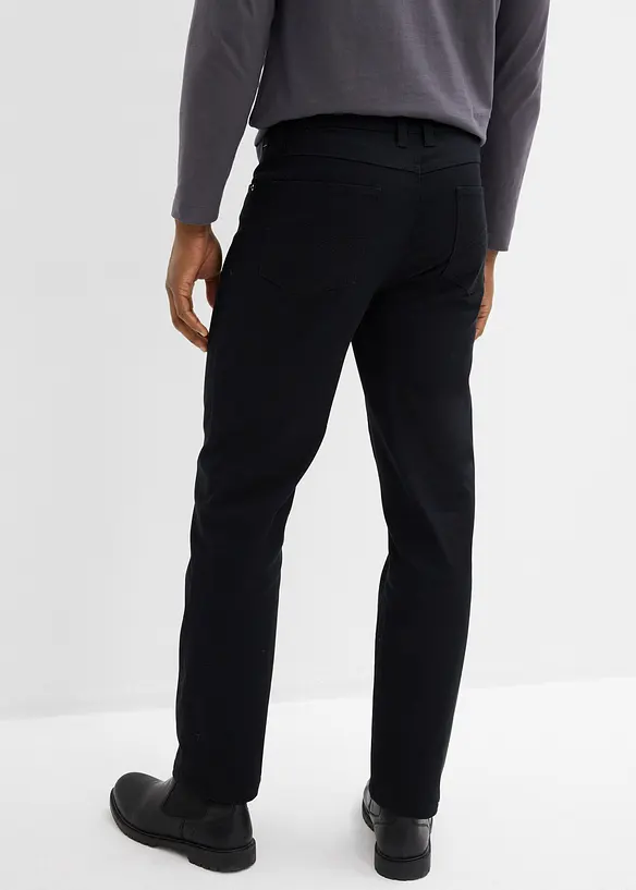 Classic Fit Stretch-Hose, Straight in schwarz von hinten - bonprix