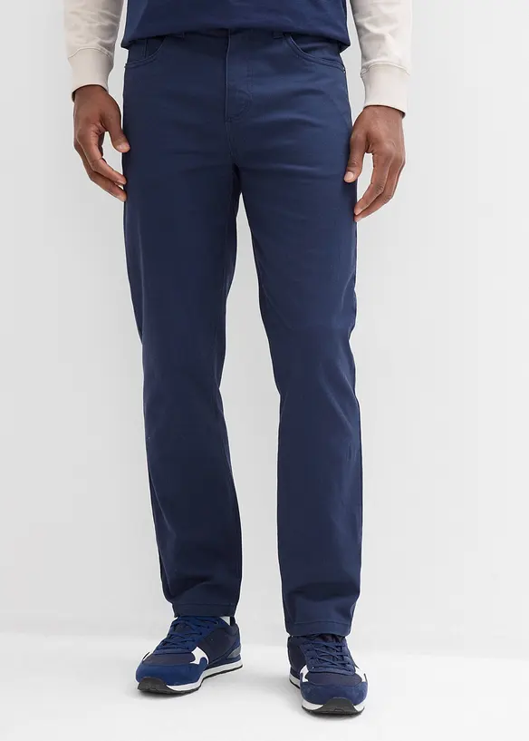 Classic Fit Stretch-Hose, Straight in blau von vorne - bonprix