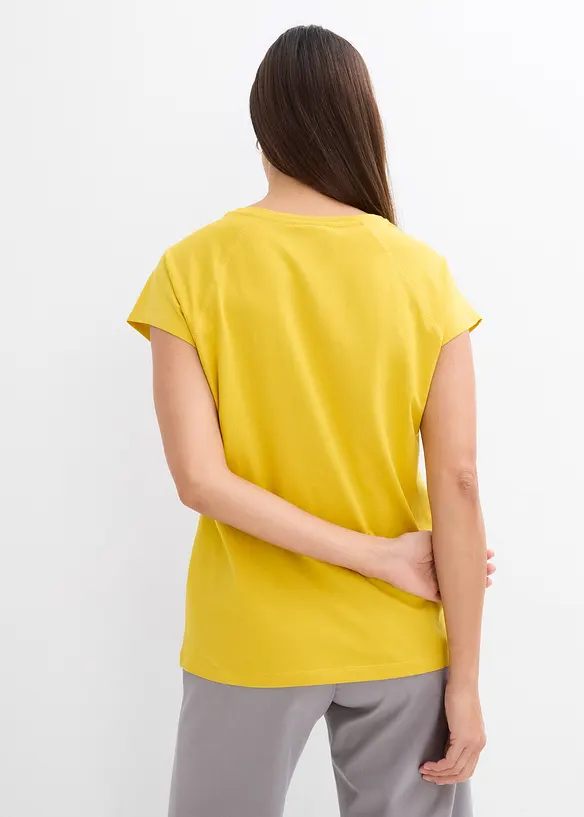 T-Shirt aus reiner Bio-Baumwolle in gelb von hinten (im Anschnitt) - bonprix T-Shirt aus reiner Bio-Baumwolle in gelb von hinten (im Anschnitt) - bonprix