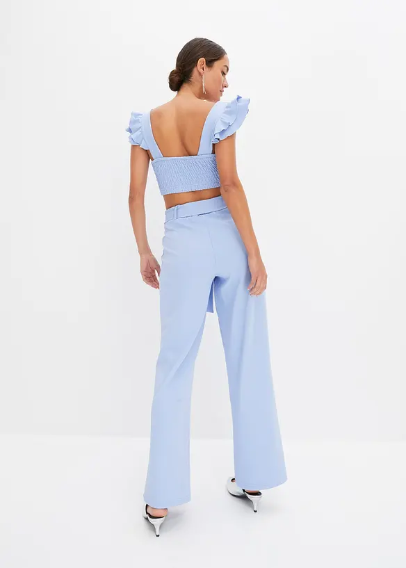 Top und Hose (2-tlg.Set) in blau von hinten (Totalaufnahme) - bonprix