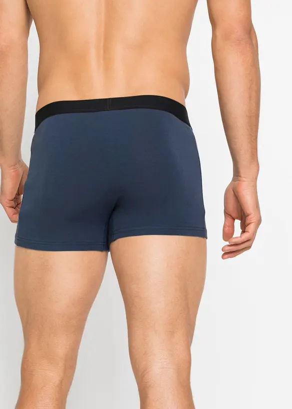 Boxershorts eng mit Baumwolle (10er Pack) in blau von hinten - bonprix
