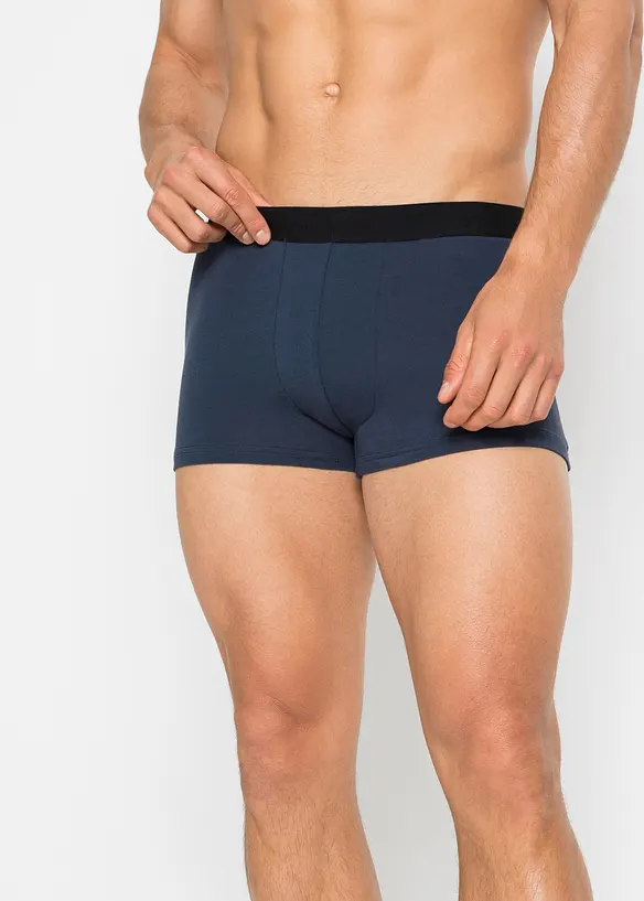 Boxershorts eng mit Baumwolle (10er Pack) in blau von vorne - bonprix