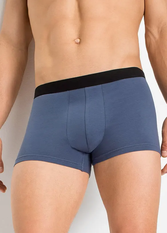 Boxershorts eng mit Baumwolle (10er Pack) in blau von vorne - bonprix