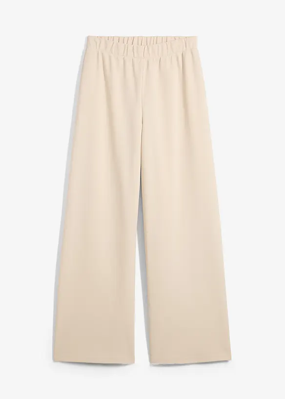 Marlenehose aus Piqué in beige von vorne - bonprix Marlenehose aus Piqué in beige von vorne - bonprix