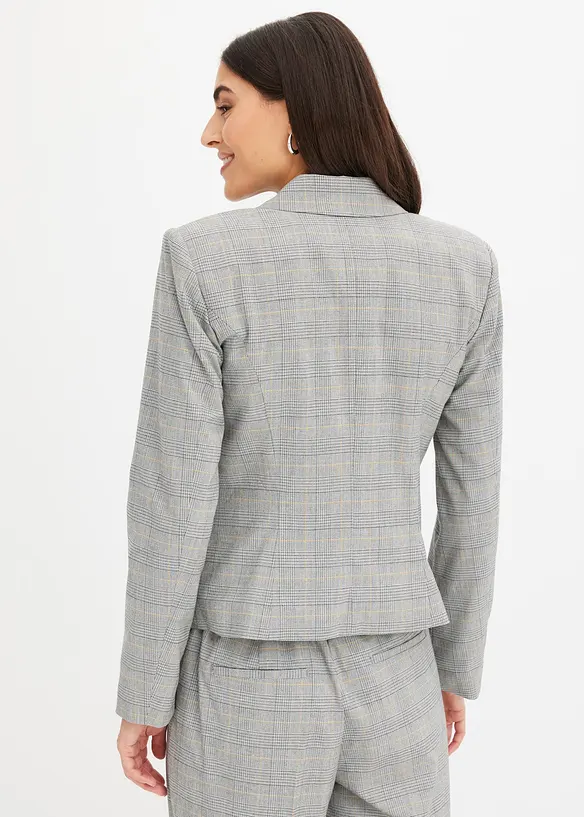 Glencheck Blazer in schwarz von hinten (im Anschnitt) - bonprix