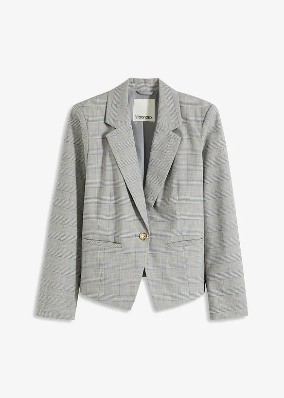Glencheck Blazer in schwarz von vorne - bonprix