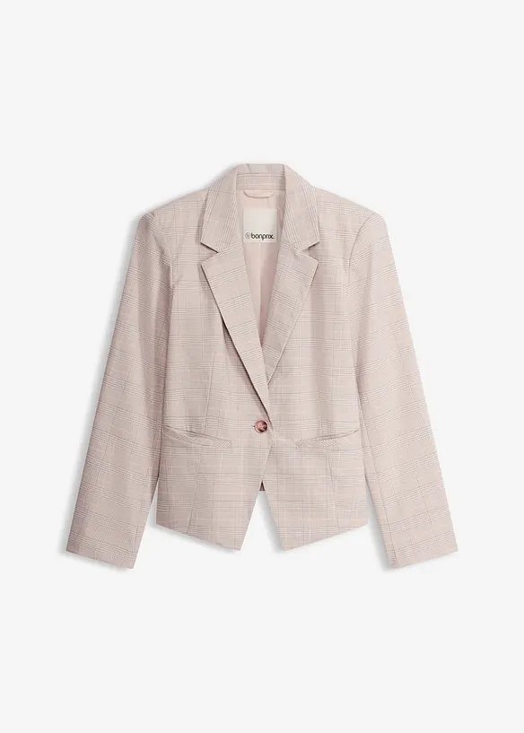 Glencheck Blazer in gelb von vorne - bonprix