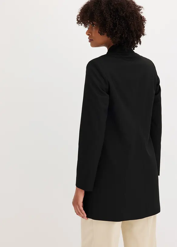 Longblazer mit dekorativen Knöpfen in schwarz von hinten (im Anschnitt) - bonprix