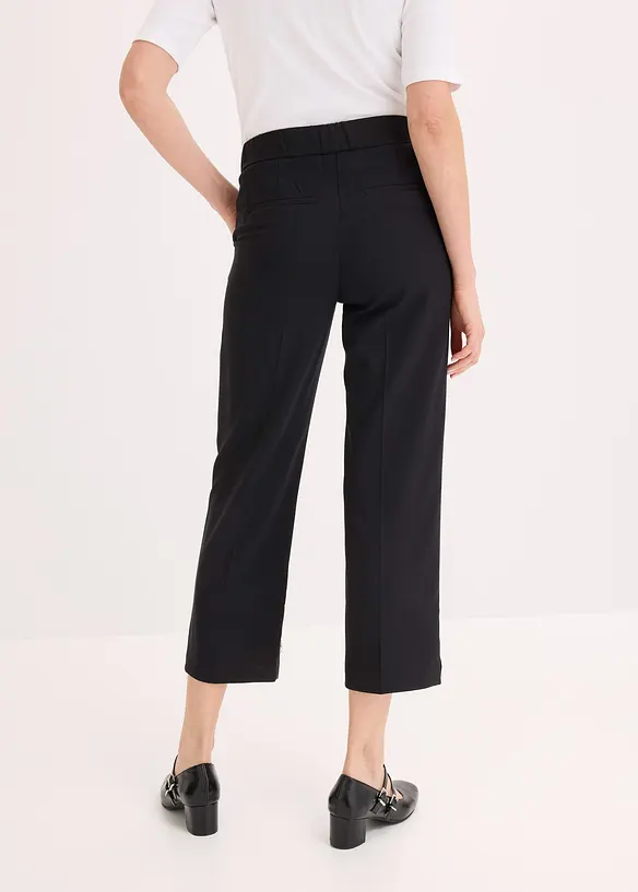 3/4-Hose aus softem Viskose-Mix in schwarz von hinten - bonprix