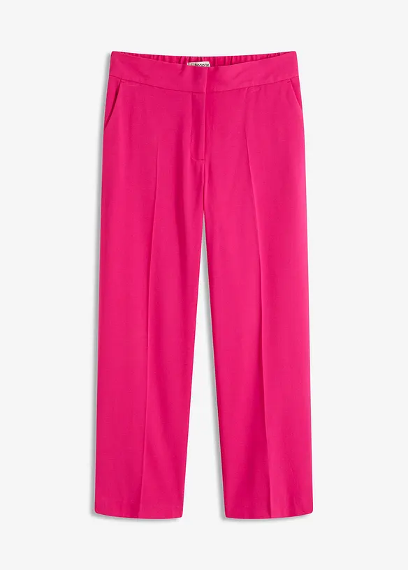 3/4-Hose aus softem Viskose-Mix in pink von vorne - bonprix