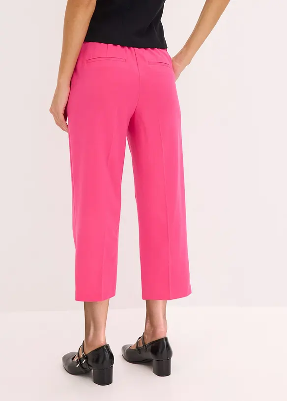 3/4-Hose aus softem Viskose-Mix in pink von hinten - bonprix