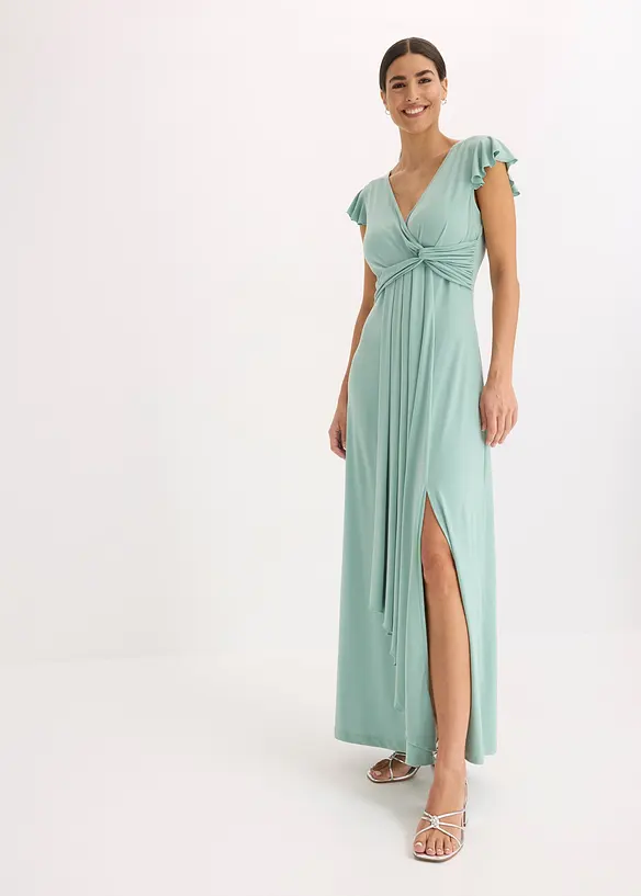Maxikleid in grün von vorne (Totalaufnahme) - bonprix
