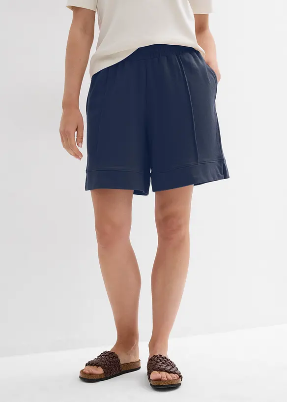 Sweat-Shorts aus Baumwoll-Mix in blau von vorne - bonprix Sweat-Shorts aus Baumwoll-Mix in blau von vorne - bonprix