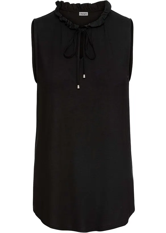 Top aus Viskose-Mix in schwarz von vorne - bonprix Top aus Viskose-Mix in schwarz von vorne - bonprix