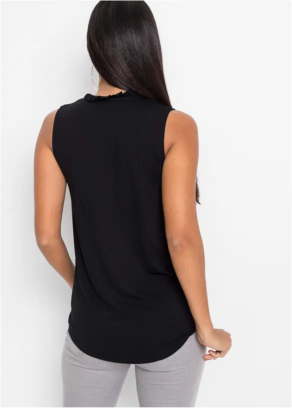 Top aus Viskose-Mix in schwarz von hinten (im Anschnitt) - bonprix Top aus Viskose-Mix in schwarz von hinten (im Anschnitt) - bonprix