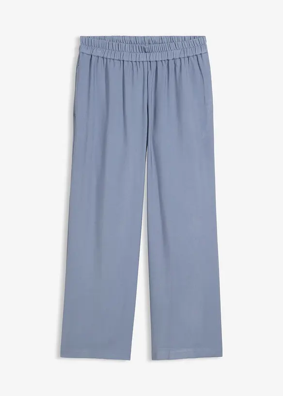 Culotte aus softem Viskose-Mix in blau von vorne - bonprix