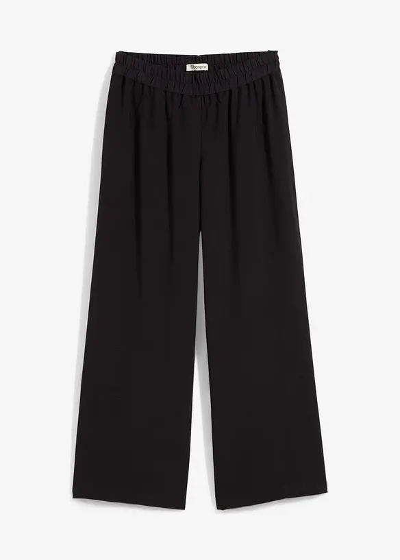 Culotte aus softem Viskose-Mix in schwarz von vorne - bonprix