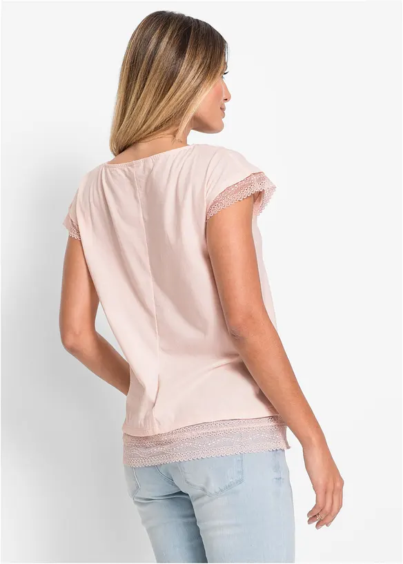 Boxy-Shirt aus reiner Bio-Baumwolle in rosa von hinten (im Anschnitt) - bonprix Boxy-Shirt aus reiner Bio-Baumwolle in rosa von hinten (im Anschnitt) - bonprix