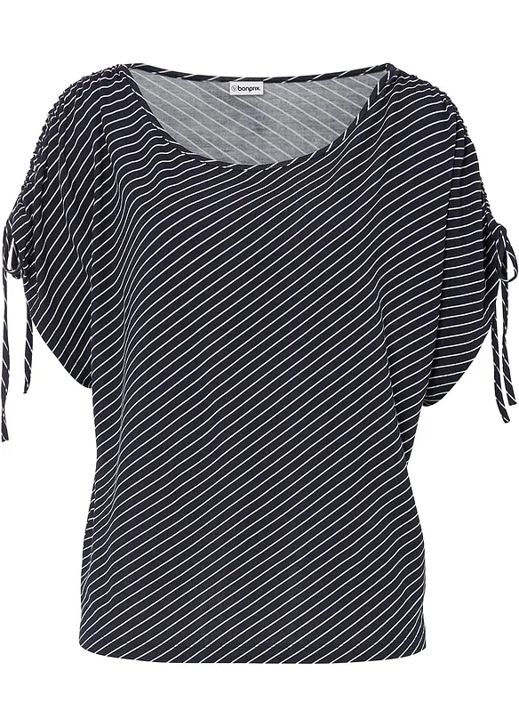 Shirt aus softer Viskose in blau von vorne - bonprix