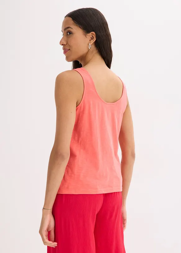 Tanktop aus reiner Bio-Baumwolle in pink von hinten (im Anschnitt) - bonprix