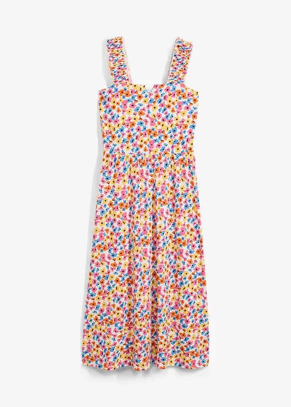Shirtkleid aus Baumwoll-Viskose-Mix in weiß von vorne - bonprix