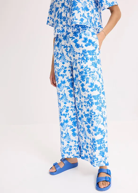 Culotte aus fließendem Viskose-Mix in weiß von vorne - bonprix Culotte aus fließendem Viskose-Mix in weiß von vorne - bonprix