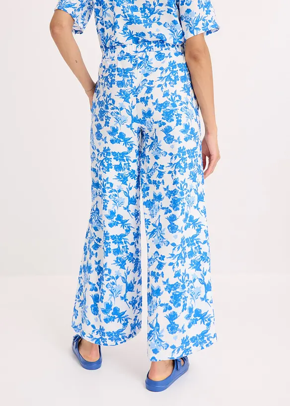Culotte aus fließendem Viskose-Mix in weiß von hinten - bonprix Culotte aus fließendem Viskose-Mix in weiß von hinten - bonprix