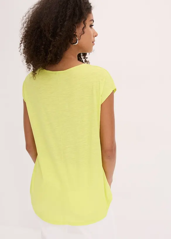 Longshirt aus reiner Bio-Baumwolle in gelb von hinten (im Anschnitt) - bonprix Longshirt aus reiner Bio-Baumwolle in gelb von hinten (im Anschnitt) - bonprix
