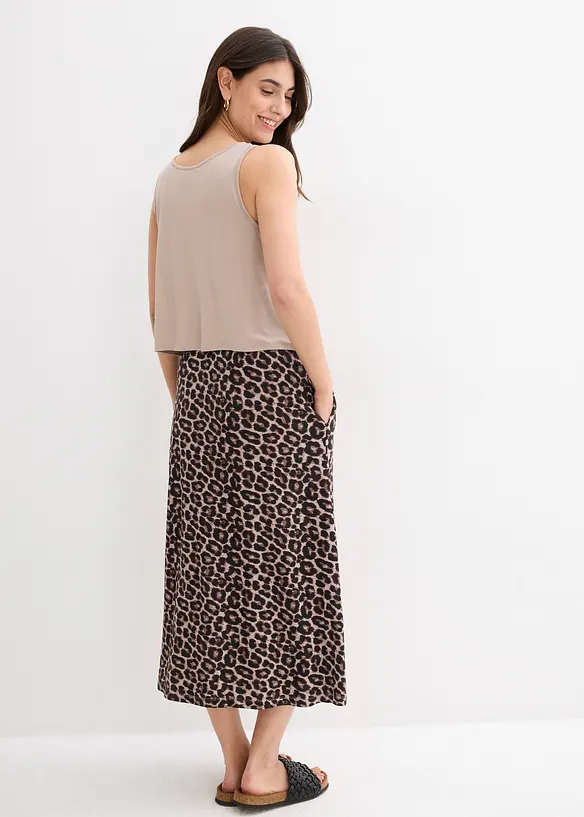 Shirtkleid aus elastischem Viskose-Mix in grau von hinten (Totalaufnahme) - bonprix Shirtkleid aus elastischem Viskose-Mix in grau von hinten (Totalaufnahme) - bonprix