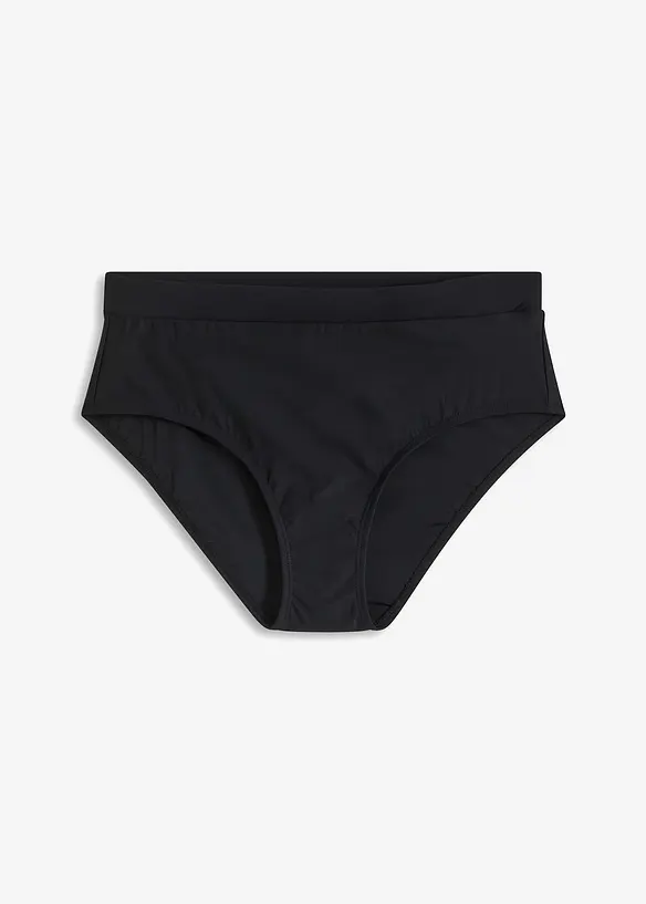 High Waist Light Shape-Bikinihose in schwarz von vorne - bonprix