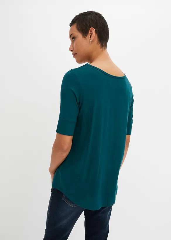Shirt aus softem Viskose-Mix in grün von hinten (im Anschnitt) - bonprix Shirt aus softem Viskose-Mix in grün von hinten (im Anschnitt) - bonprix