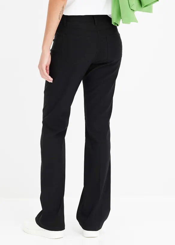 Stretch-Hose, Bootcut in schwarz von hinten - bonprix