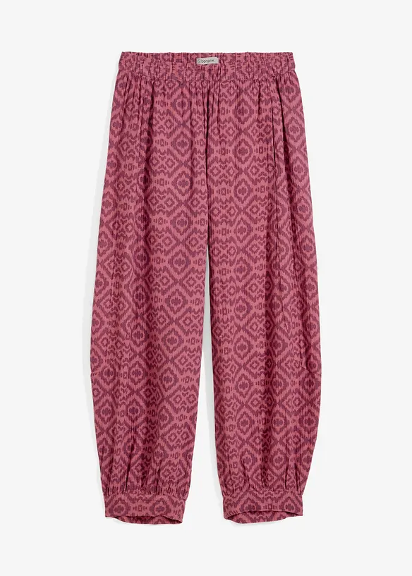 Ballonhose aus reiner Baumwolle in lila von vorne - bonprix Ballonhose aus reiner Baumwolle in lila von vorne - bonprix