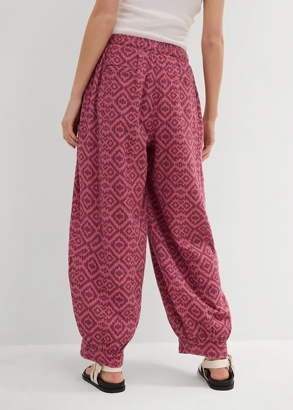 Ballonhose aus reiner Baumwolle in lila von hinten - bonprix Ballonhose aus reiner Baumwolle in lila von hinten - bonprix