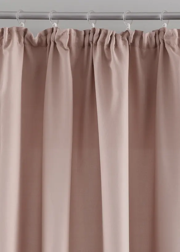 Pflegeleichte Vorhänge mit recyceltem Polyester (2er Pack) in beige - bonprix