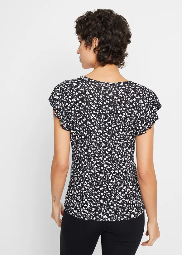 Shirt aus Viskose-Mix in schwarz von hinten (im Anschnitt) - bonprix Shirt aus Viskose-Mix in schwarz von hinten (im Anschnitt) - bonprix