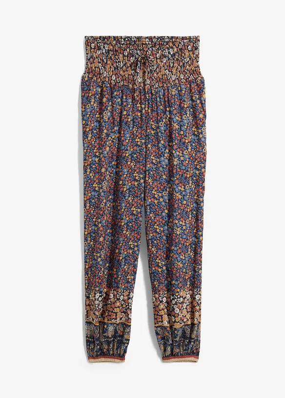 Schlupfhose aus fließender Viskose in blau von vorne - bonprix Schlupfhose aus fließender Viskose in blau von vorne - bonprix
