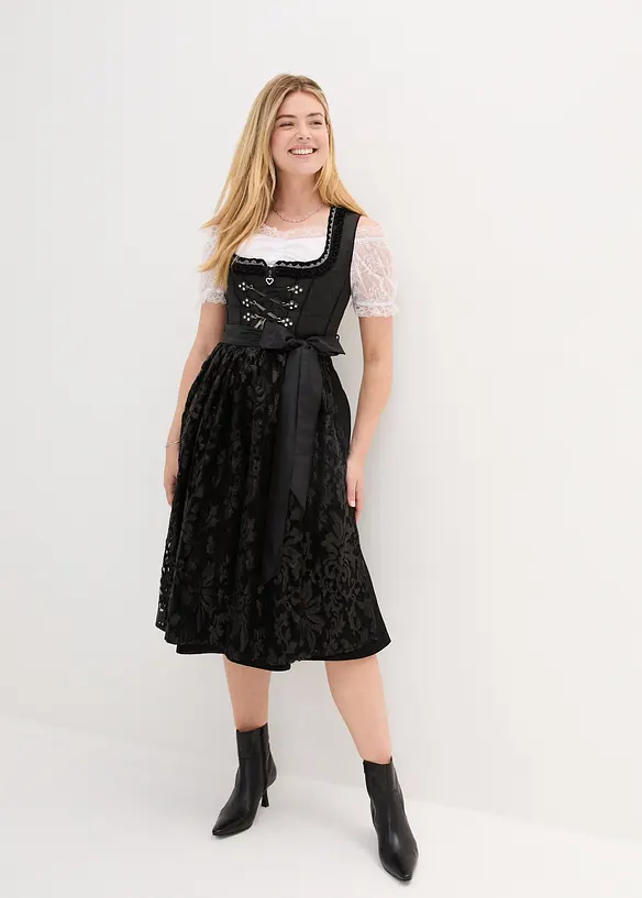 Dirndl mit Pailletten Schürze (2-tlg.Set) von vorne (Totalaufnahme) - bonprix