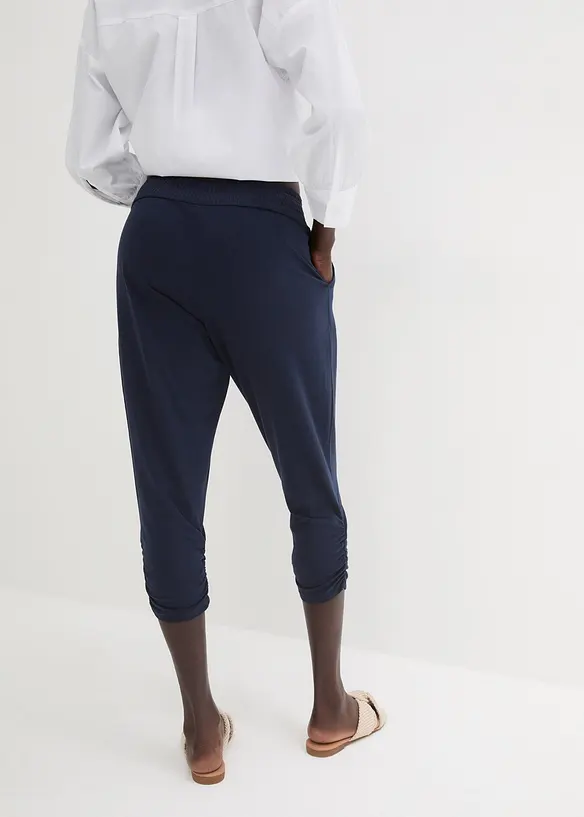 Jersey-Hose aus Baumwoll-Mix in blau von hinten - bonprix