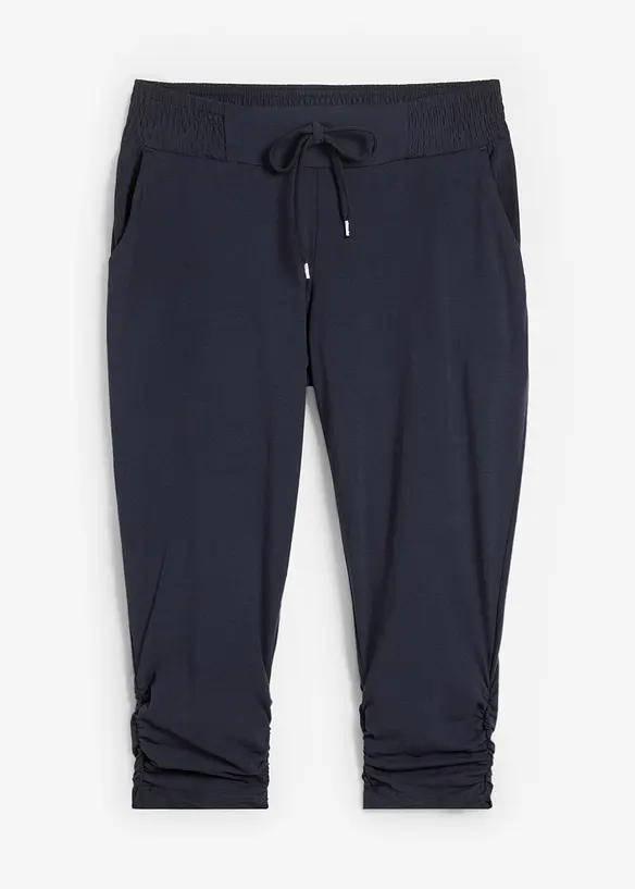 Jersey-Hose aus Baumwoll-Mix in blau von vorne - bonprix