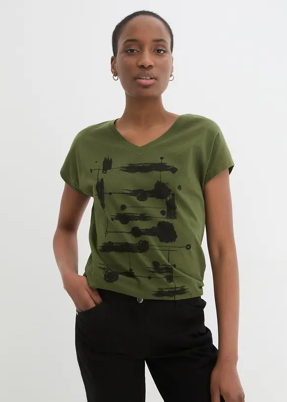 Shirt in grün von vorne (im Anschnitt) - bonprix Shirt in grün von vorne (im Anschnitt) - bonprix