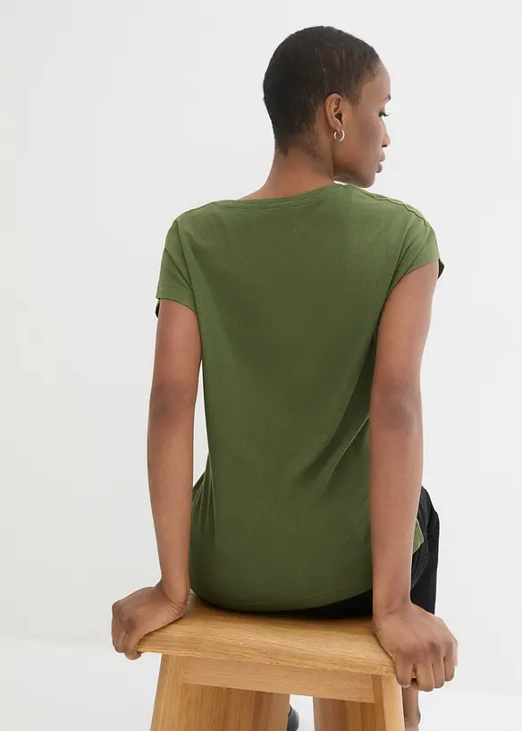 Shirt in grün von hinten (im Anschnitt) - bonprix Shirt in grün von hinten (im Anschnitt) - bonprix