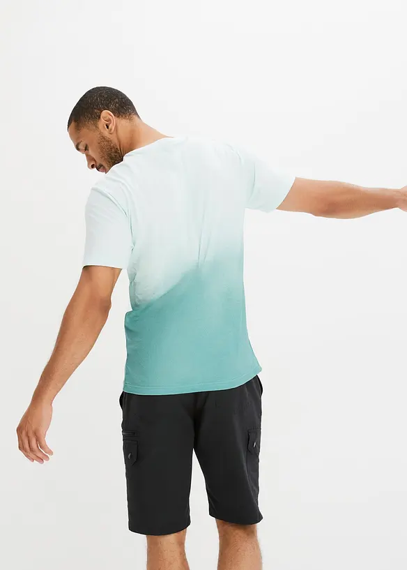T-Shirt aus reiner Baumwolle in grün von hinten (im Anschnitt) - bonprix