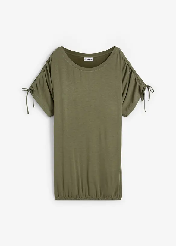 Shirt aus fließender Viskose in grün von vorne - bonprix